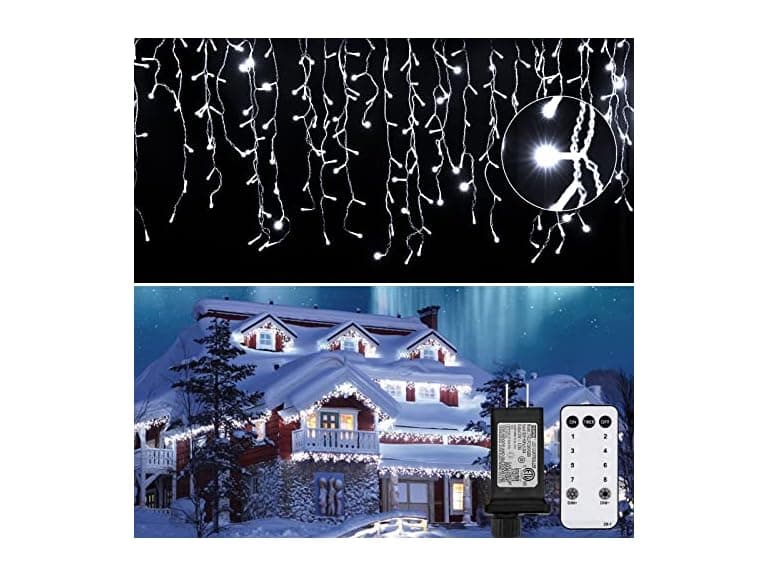 Minetom Icicle Lights for Outside, 100Ft - Image 1