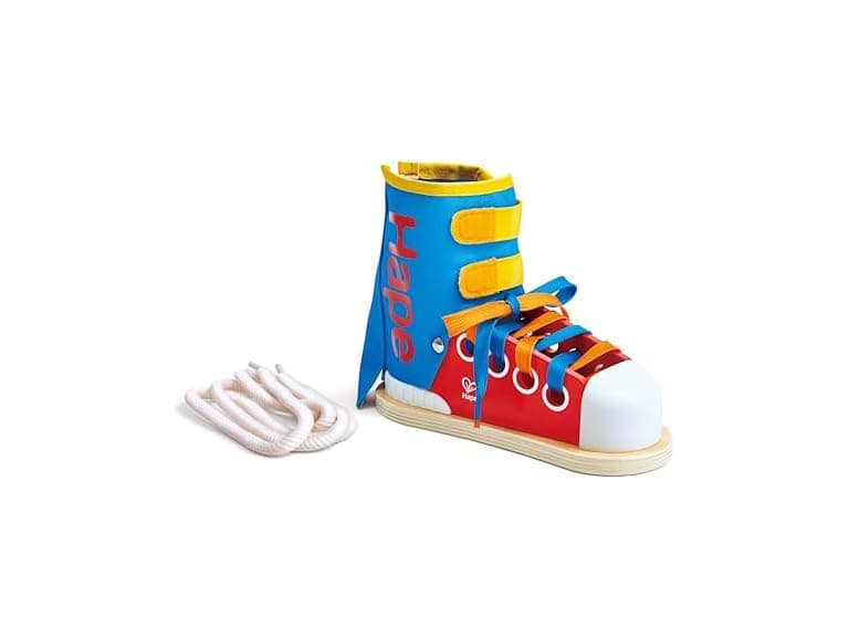 Hape Tie-It Lacing Sneaker Toy - Image 1