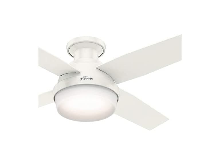 44" Hunter Fan w/Light Kit- Fresh White - Image 1