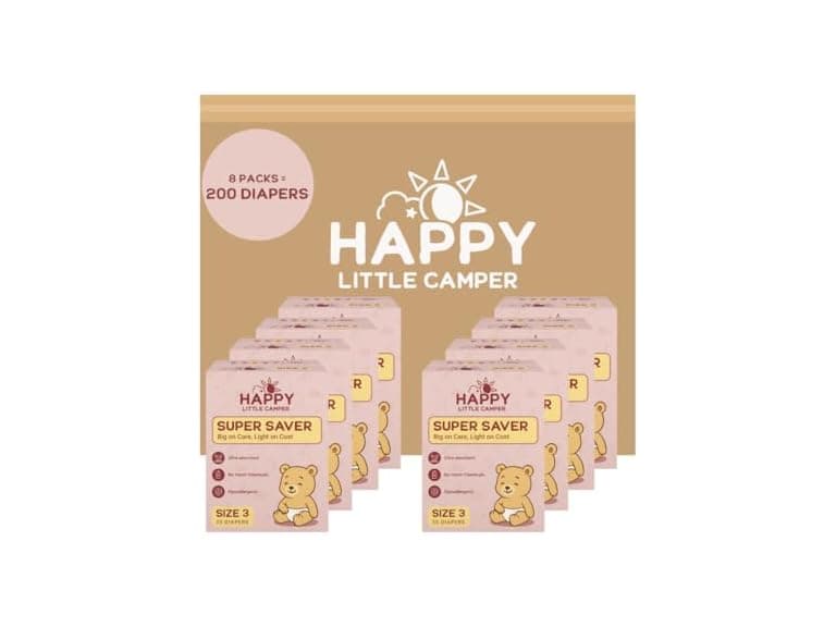Happy Little Camper Diapers Size 3 200ct - Image 1