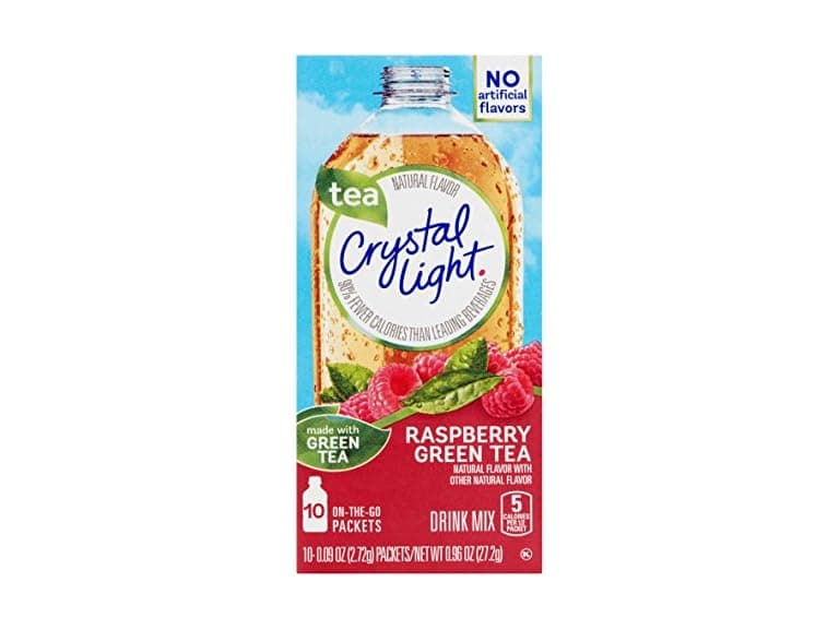 10CT Crystal Light On The Go Raspberry Green Tea - Image 1