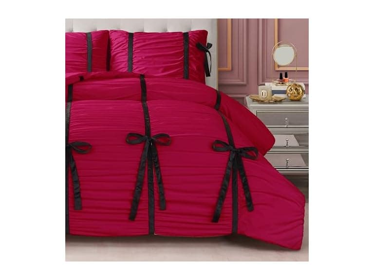 Juicy Couture Hot Pink Velvet Twin XL Set - Image 1