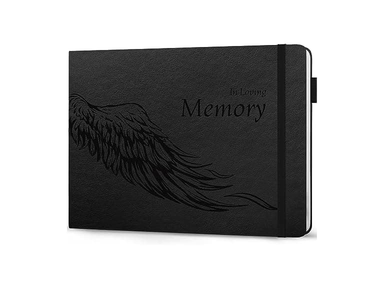 Funeral Guest Book 600 Entries Hardcover - Image 1