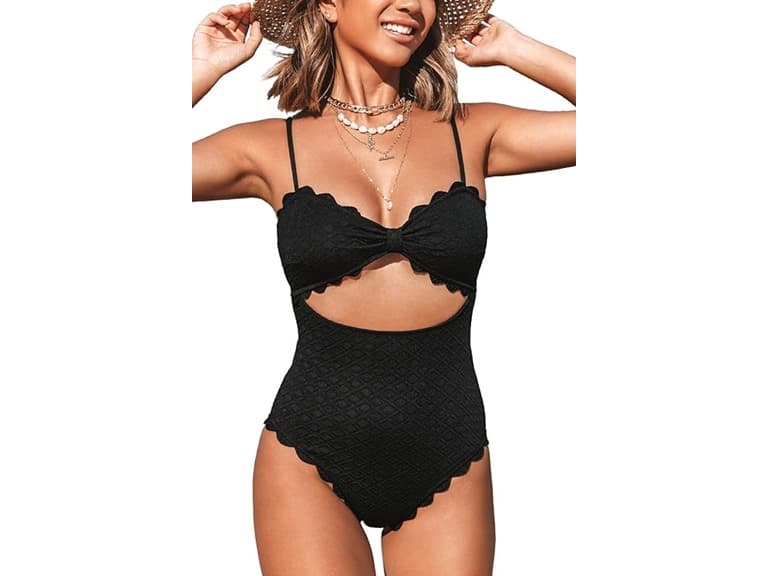 CUPSHE One Piece Scallop Trim Swimsuit - Image 1