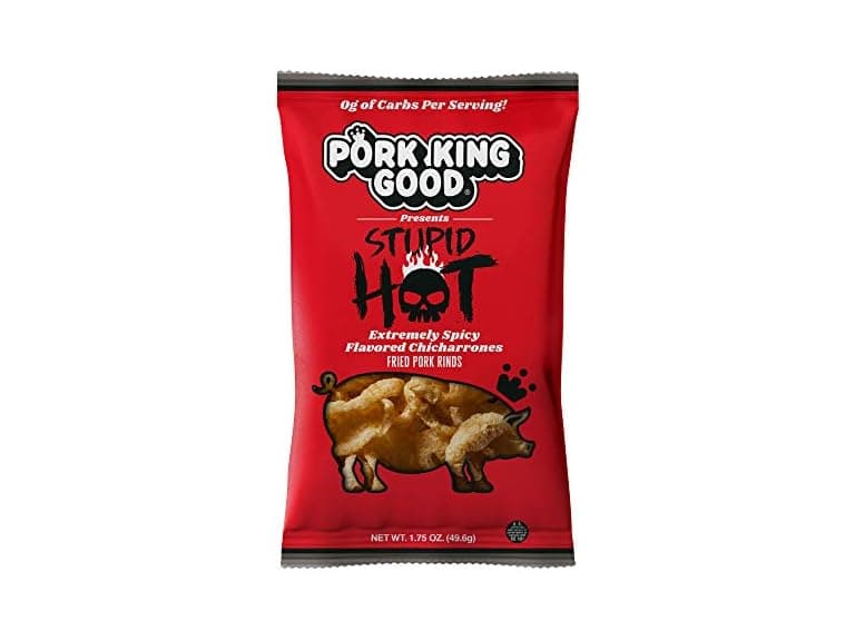 (10 Pack) "Stupid Hot" Pork Rinds 1.7oz Bags - Image 1