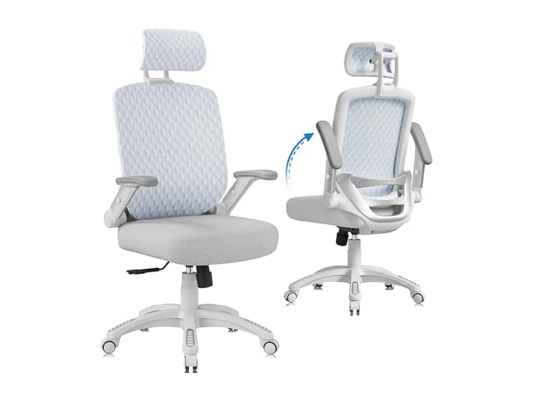 GABRYLLY GYE01-W Thick Sponge Seat Office Chair - Image 1
