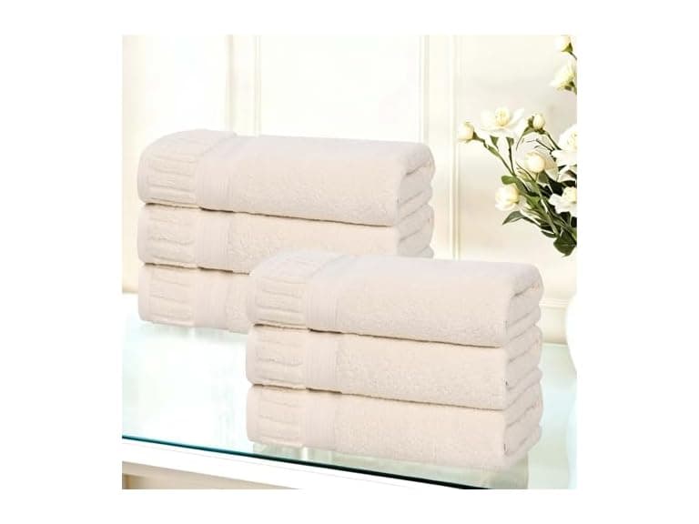 Superior 6PC Venice Zero Twist Cotton Towels - Image 1