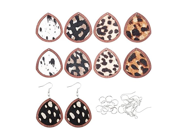 OLYCRAFT 30 Pcs Leopard Wood Earring - Image 1