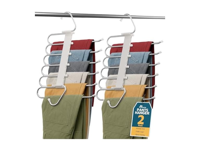 Lifemaster Space Saving Pants Hangers 2 Pack - Image 1