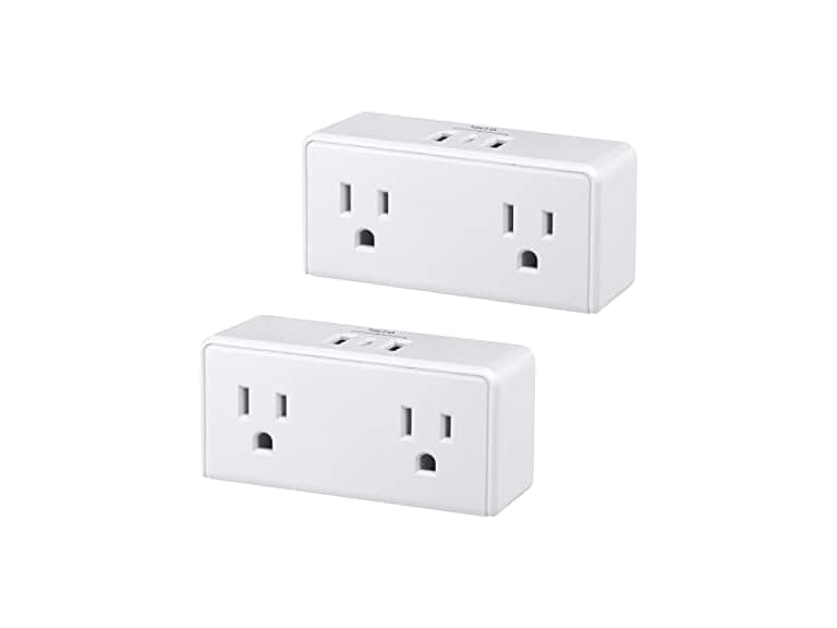 Clear Power 2-outlet wall-taps with USB charging - Image 1