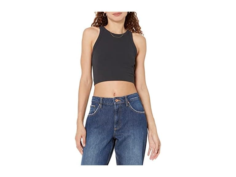 The Drop Harper Essential Cropped Tank - Image 1