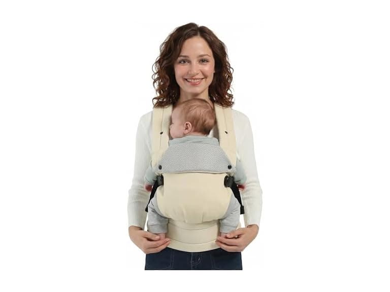 MISSWISDOM Baby Carrier Newborn to Toddler, Beige - Image 1