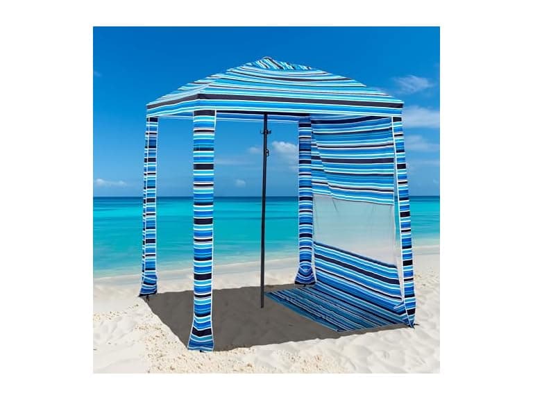 Beach Shade Canopy UPF 50+ 6x6 Blue
