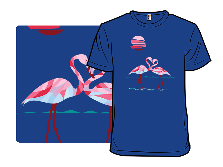 Flamingos in a Romantic Mood