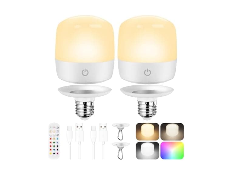 Yochoice Rechargeable Battery Operated Light Bulb - Image 1