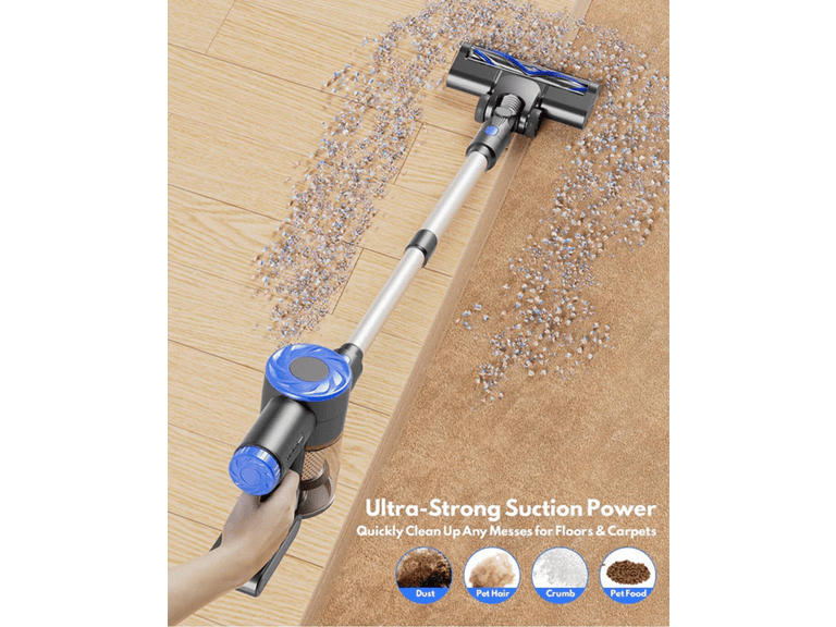 HOTAWELI Cordless Vacuum Cleaner - Gray/Blue - Image 1