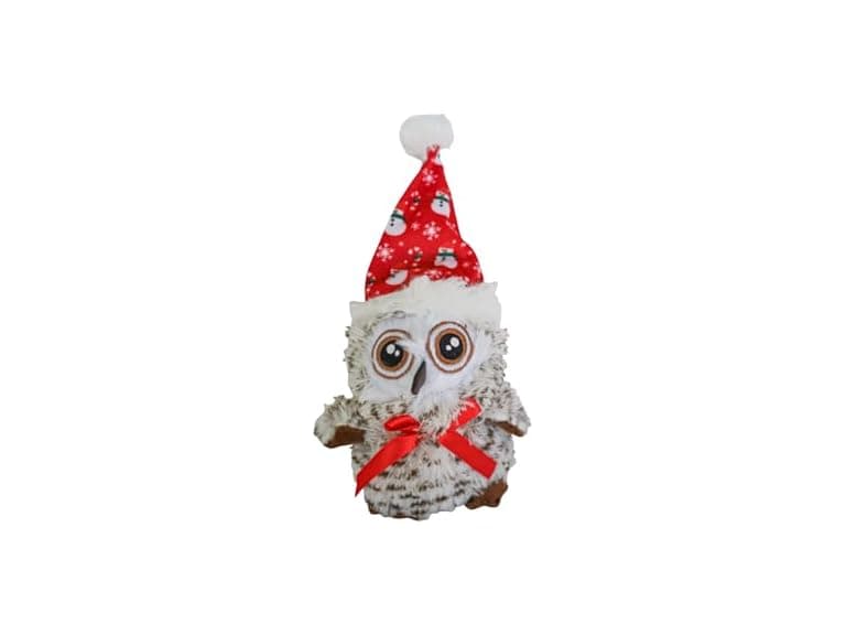 Holiday Baby Owl Baby Plush Dog Toy - Image 1