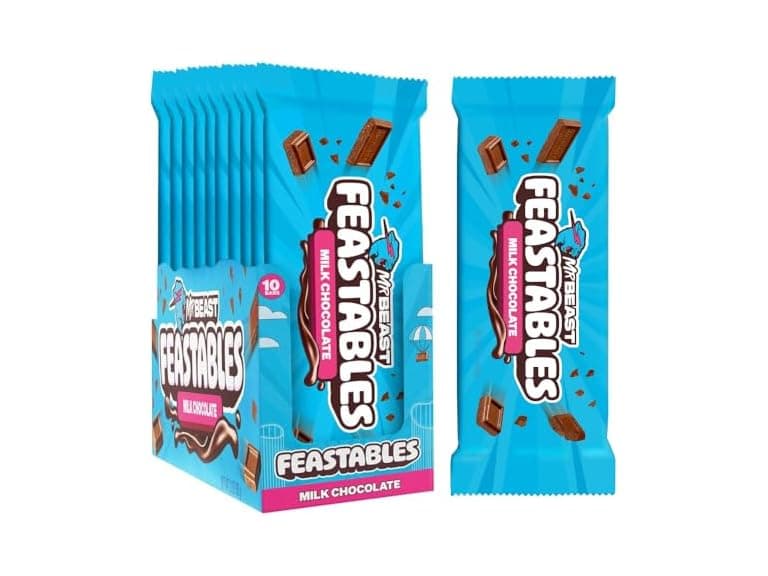 MrBeast Feastables Milk Choc King Size 10ct - Image 1
