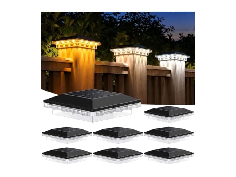 Brightever 8-Pack Solar Post Cap Lights - Image 1