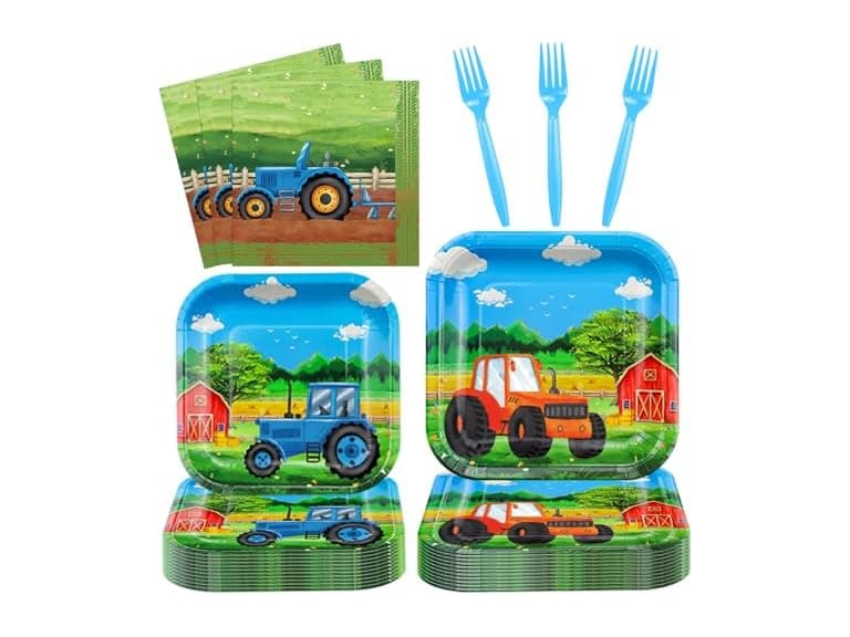 160 Pcs Tractor Birthday Party Supplies - Image 1