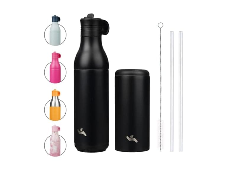 Stainless Steel Water Bottle Black - Image 1