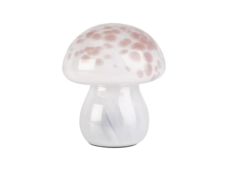 Amber Glass LED Mushroom Light