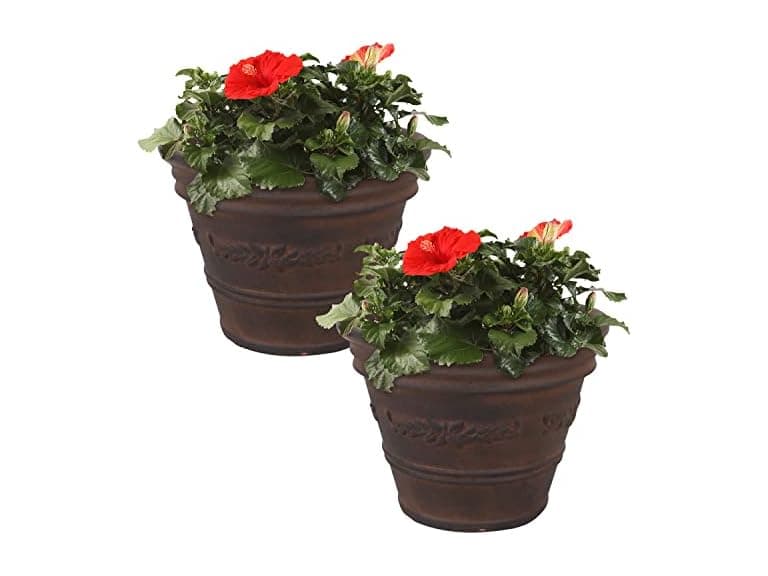 Sunnydaze 13-Inch Laurel Large Plant Pot 2 Pack
