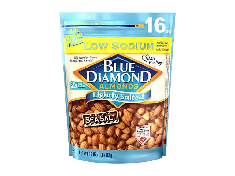1PK Blue Diamond Almonds Low Sodium 16 oz - Image 1