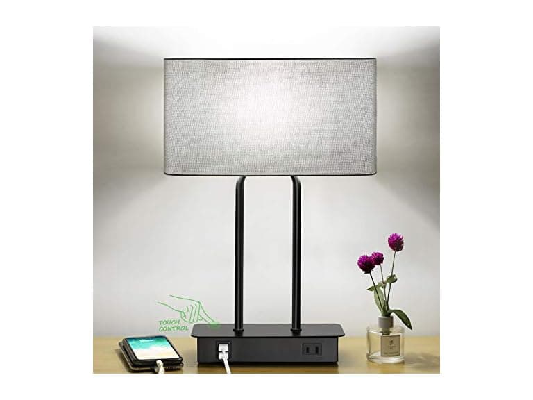 Lakumu Bedside Touch Control Table Lamp Gray - Image 1