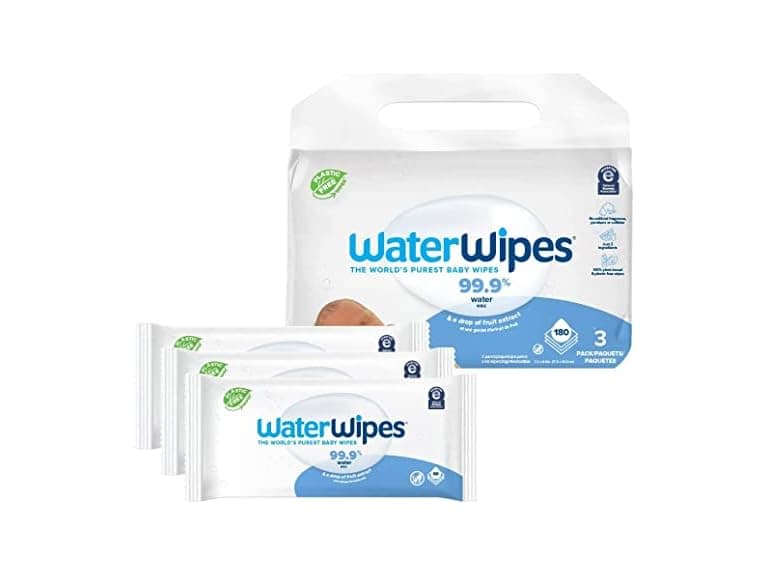 WaterWipes Plastic-Free Baby Wipes 180-Count - Image 1