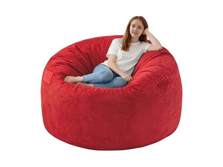 SIMFLAG Red 5FT Bean Bag Chair - Image 1