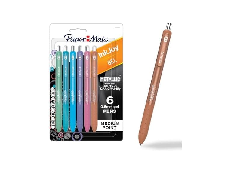 Paper Mate InkJoy Gel Pens, Metallic, Retractable - Image 1