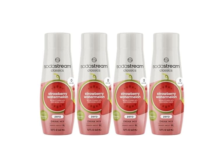 SodaStream 1024267011 Pack of 4 Zero Strawberry Watermelon - Image 1