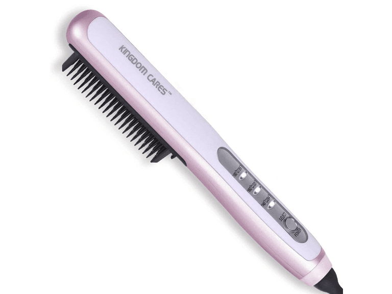 IGIA KingdomCares Hair Straightener Brush, Purple - Image 1