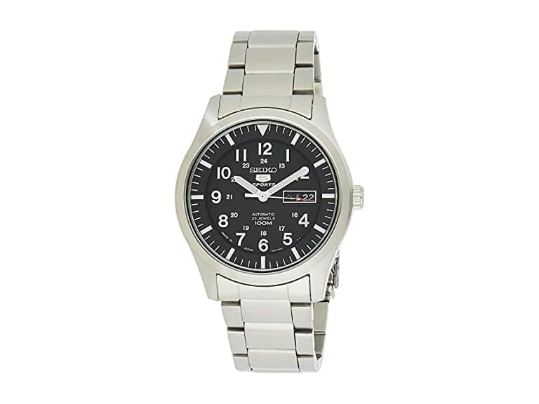 SEIKO 5 Black Dial Stainless Steel Men's - Image 1