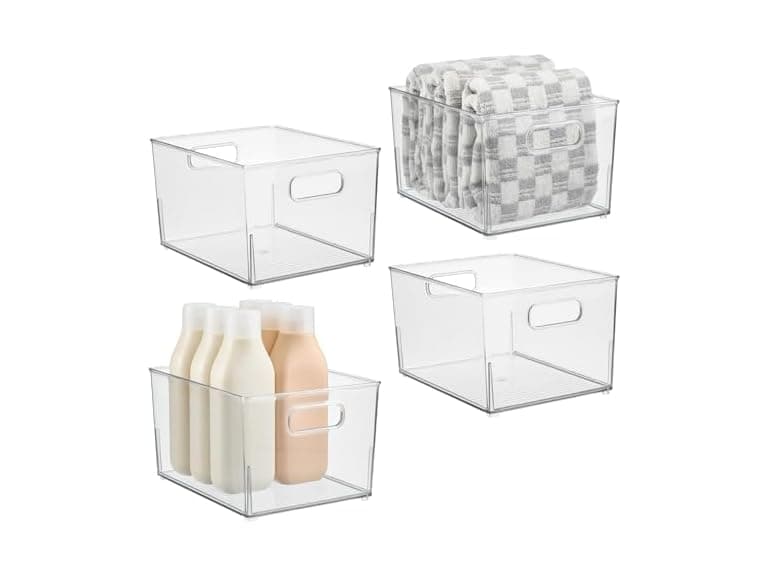 iDesign Stackable Plastic Bathroom Storage Handles-4Pk - Image 1