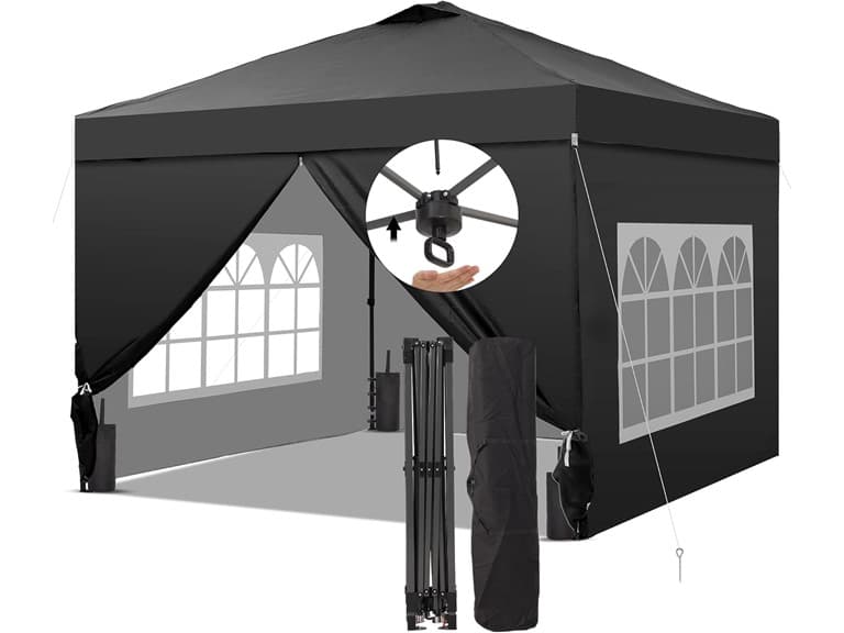 Saemoza 10x10 Pop Up Canopy Tent with One Push Setup - Image 1