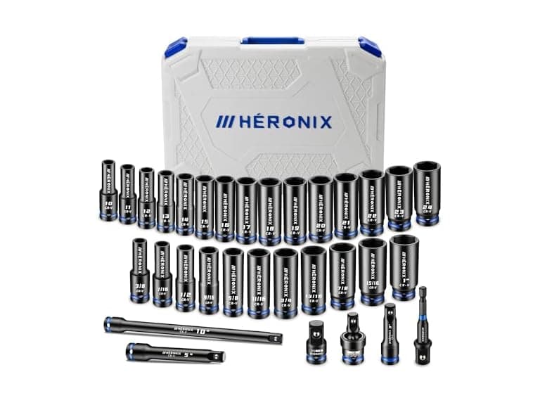 HERONIX 2-Piece 1/2" Drive Impact Socket Set - Image 1