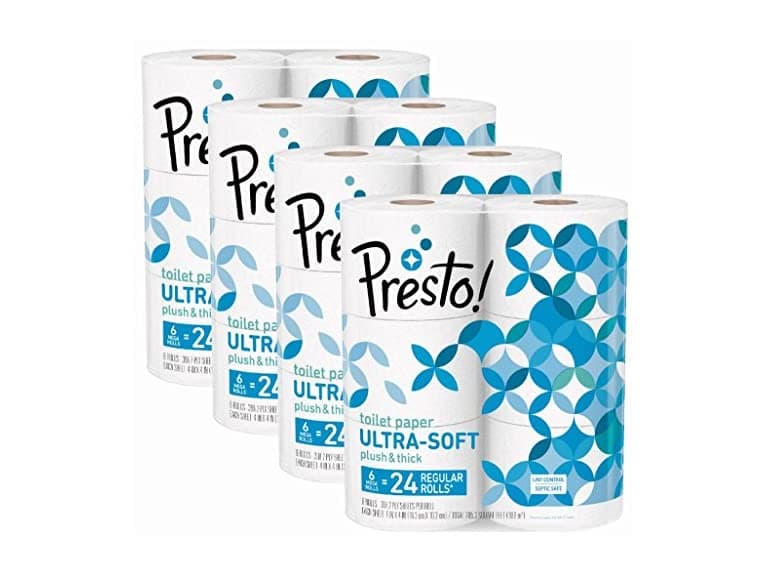 4Pk AmazonBrand Presto! Toilet Papr 6ct - Image 1