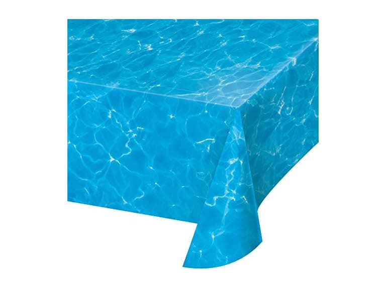 Creative Converting Plain Water Print Plastic Tablecloth - Image 1