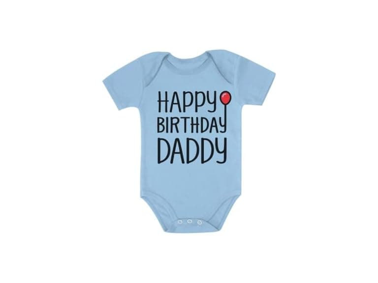 Tstars (Newborn) Happy Birthday Daddy Bodysuit - Image 1