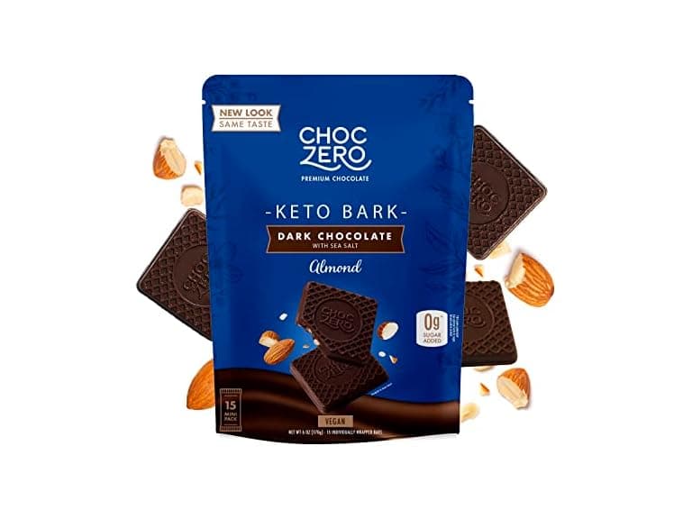 ChocZero Dark Choc Almonds Sea Salt 6oz - Image 1