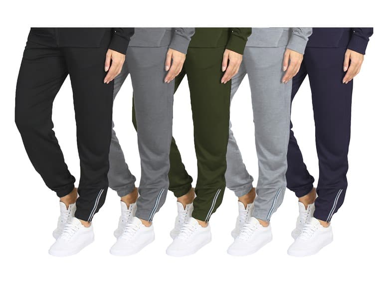 3Pk Asst Womens Track Pants w-Ankle Zippers - Image 1