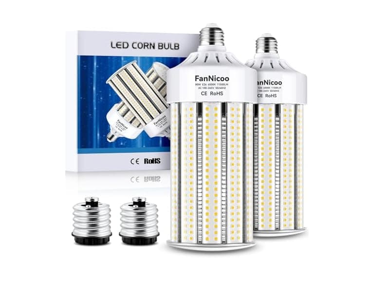 FanNicoo 2 Pack 1000W Equivalent Led Corn Bulb - Image 1