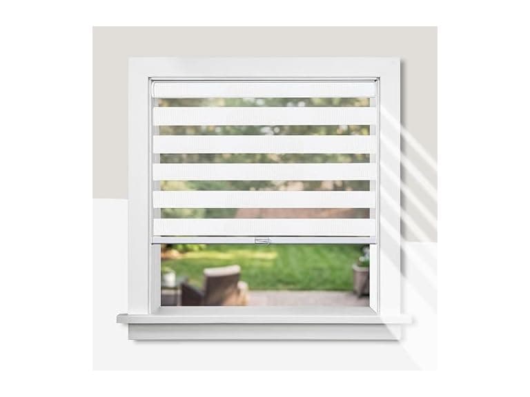 CHICOLOGY Zebra Blinds Cordless Window Shades 58"W x 72"H - Image 1