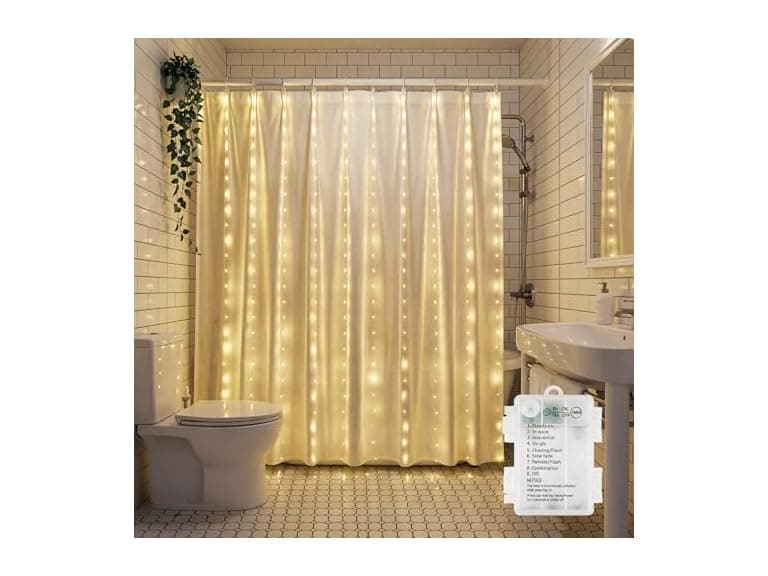 Brightown 180 LED Shower Curtain Fairy Lights - Image 1