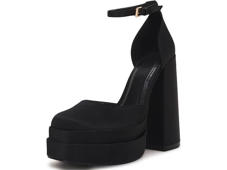 Womens Platform Chunky High Block Heels - Image 1