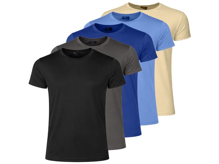 3Pk Or 5Pk Mens Poly Tech S/S Tee - Image 1