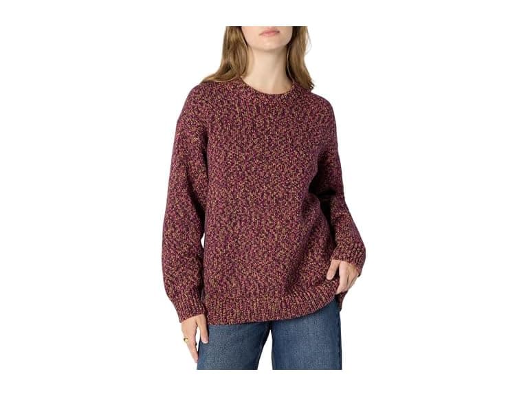 Amazon Essentials Women Oversized-Fit Multi-Color Crewneck - Image 1