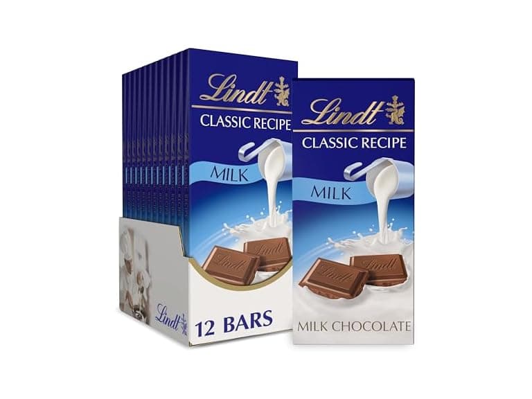Lindt Classic Recipe Milk Choc Bar 12pk - Image 1
